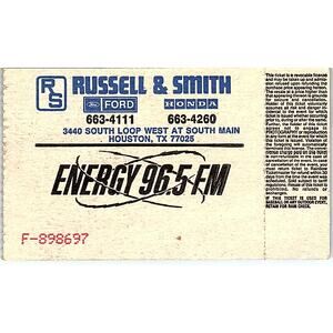 Russell & Smith Houston TX Vintage Business Card STK2-BC2-10
